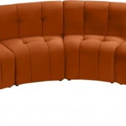 Meridian Furniture Living Room Limitless Modular Velvet 6 Piece Sectional