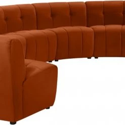 Meridian Furniture Limitless Modular Velvet 8 Piece Sectional Living Room