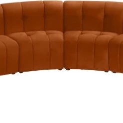 Meridian Furniture Limitless Modular Velvet 8 Piece Sectional Living Room