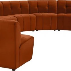 Meridian Furniture Limitless Modular Velvet 9 Piece Sectional Living Room