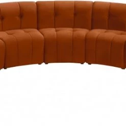 Meridian Furniture Limitless Modular Velvet 9 Piece Sectional Living Room