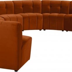 Meridian Furniture Limitless Modular Velvet 10 Piece Sectional Living Room