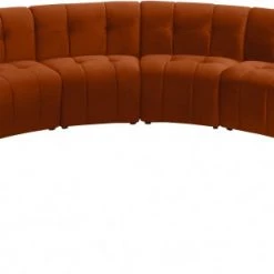 Meridian Furniture Limitless Modular Velvet 10 Piece Sectional Living Room