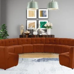 Meridian Furniture Limitless Modular Velvet 13 Piece Sectional
