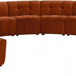 Meridian Furniture Limitless Modular Velvet 13 Piece Sectional