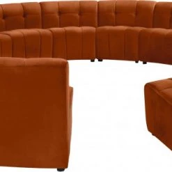 Meridian Furniture Limitless Modular Velvet 15 Piece Sectional Living Room