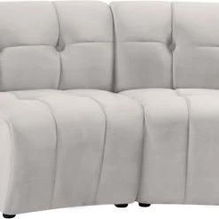 Meridian Furniture Living Room Limitless Modular Velvet 2 Piece Loveseat