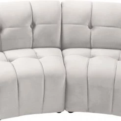 Meridian Furniture Living Room Limitless Modular Velvet 2 Piece Loveseat