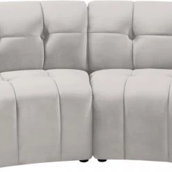 Meridian Furniture Living Room Limitless Modular Velvet 2 Piece Loveseat