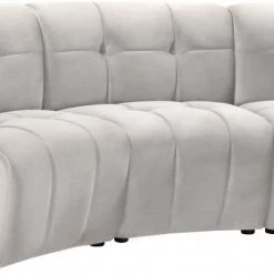 Meridian Furniture Limitless Modular Velvet 3 Piece Sofa