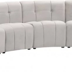 Meridian Furniture Living Room Limitless Modular Velvet 6 Piece Sectional