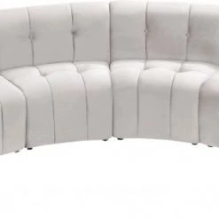 Meridian Furniture Living Room Limitless Modular Velvet 6 Piece Sectional