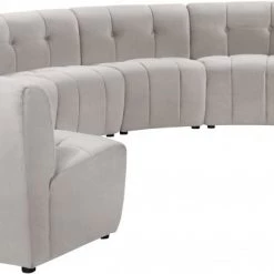 Meridian Furniture Limitless Modular Velvet 8 Piece Sectional Living Room