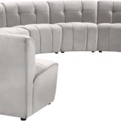 Meridian Furniture Limitless Modular Velvet 9 Piece Sectional Living Room