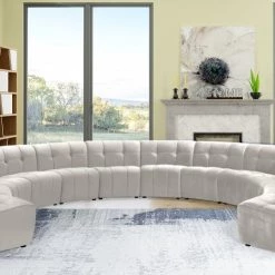 Meridian Furniture Limitless Modular Velvet 12 Piece Sectional