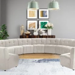 Meridian Furniture Limitless Modular Velvet 13 Piece Sectional