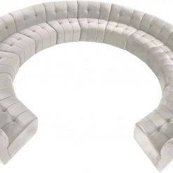 Meridian Furniture Limitless Modular Velvet 13 Piece Sectional