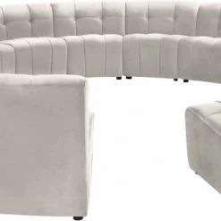 Meridian Furniture Limitless Modular Velvet 15 Piece Sectional Living Room