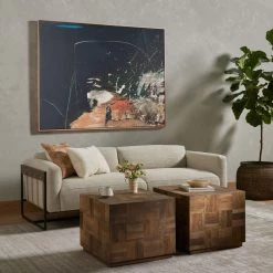 Four Hands Avignon Cube Coffee Table-Untouched Elm