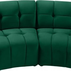 Meridian Furniture Living Room Limitless Modular Velvet 2 Piece Loveseat