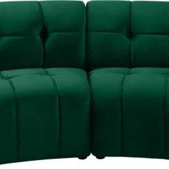 Meridian Furniture Living Room Limitless Modular Velvet 2 Piece Loveseat