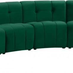 Meridian Furniture Living Room Limitless Modular Velvet 6 Piece Sectional