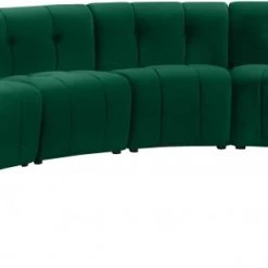 Meridian Furniture Limitless Modular Velvet 7 Piece Sectional Living Room