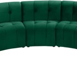 Meridian Furniture Limitless Modular Velvet 7 Piece Sectional Living Room