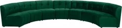 Meridian Furniture Limitless Modular Velvet 7 Piece Sectional Living Room