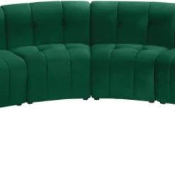 Meridian Furniture Limitless Modular Velvet 8 Piece Sectional Living Room