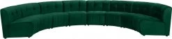 Meridian Furniture Limitless Modular Velvet 8 Piece Sectional Living Room