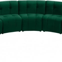 Meridian Furniture Limitless Modular Velvet 9 Piece Sectional Living Room