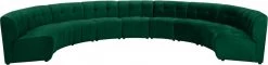 Meridian Furniture Limitless Modular Velvet 9 Piece Sectional Living Room