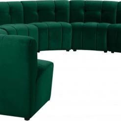 Meridian Furniture Limitless Modular Velvet 10 Piece Sectional Living Room