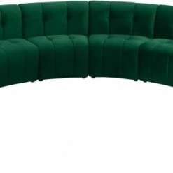 Meridian Furniture Limitless Modular Velvet 10 Piece Sectional Living Room