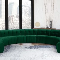 Meridian Furniture Limitless Modular Velvet 11 Piece Sectional