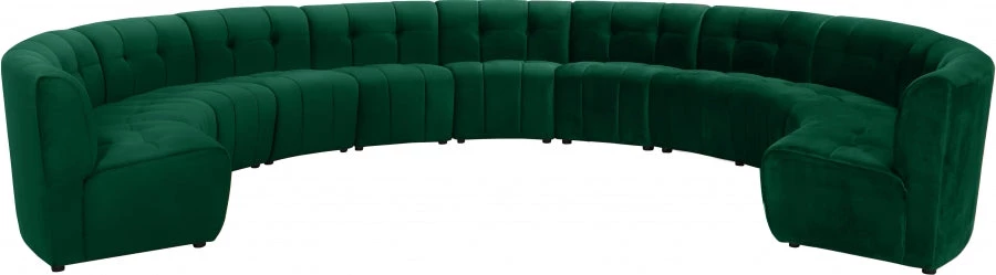 Meridian Furniture Limitless Modular Velvet 11 Piece Sectional