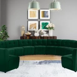 Meridian Furniture Limitless Modular Velvet 13 Piece Sectional