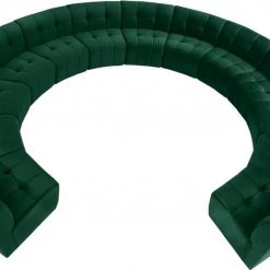 Meridian Furniture Limitless Modular Velvet 13 Piece Sectional