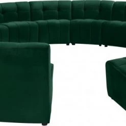 Meridian Furniture Limitless Modular Velvet 15 Piece Sectional Living Room