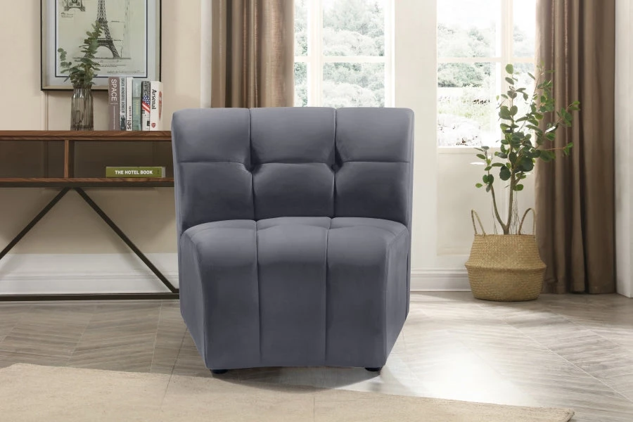 Meridian Furniture Living Room Limitless Modular Velvet Chair