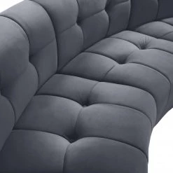 Meridian Furniture Living Room Limitless Modular Velvet 2 Piece Loveseat