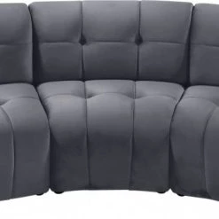 Meridian Furniture Limitless Modular Velvet 3 Piece Sofa