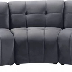 Meridian Furniture Limitless Modular Velvet 3 Piece Sofa