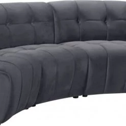 Meridian Furniture Limitless Modular Velvet 4 Piece Sectional Living Room