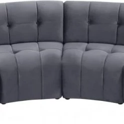 Meridian Furniture Limitless Modular Velvet 4 Piece Sectional Living Room