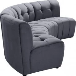 Meridian Furniture Limitless Modular Velvet 4 Piece Sectional Living Room