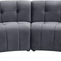 Meridian Furniture Limitless Modular Velvet 4 Piece Sectional Living Room