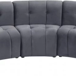 Meridian Furniture Limitless Modular Velvet 5 Piece Sectional