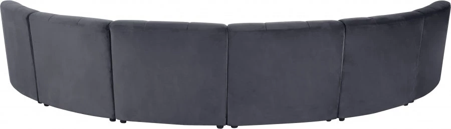 Meridian Furniture Living Room Limitless Modular Velvet 6 Piece Sectional